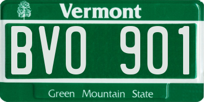 VT license plate BVO901
