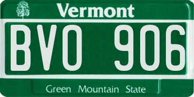 VT license plate BVO906