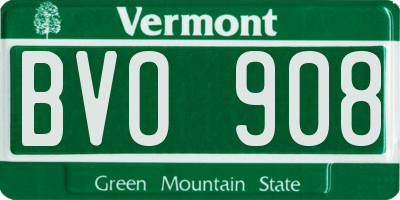 VT license plate BVO908