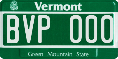 VT license plate BVP000