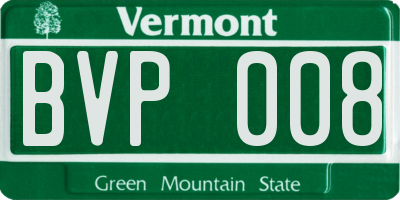 VT license plate BVP008
