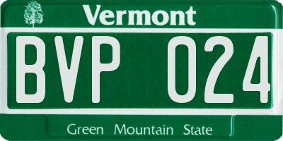 VT license plate BVP024