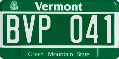 VT license plate BVP041