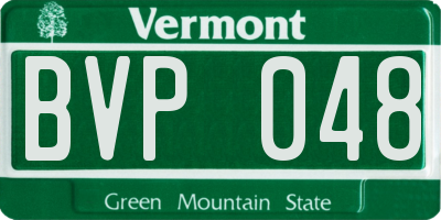 VT license plate BVP048