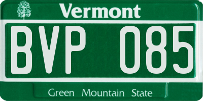 VT license plate BVP085