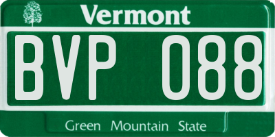 VT license plate BVP088