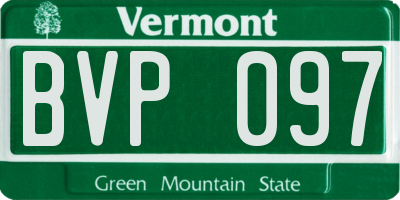 VT license plate BVP097