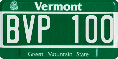 VT license plate BVP100
