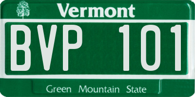 VT license plate BVP101