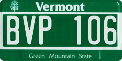 VT license plate BVP106
