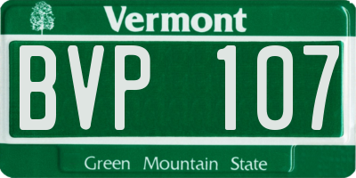 VT license plate BVP107