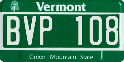 VT license plate BVP108