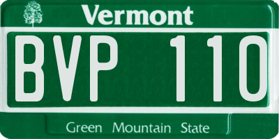 VT license plate BVP110