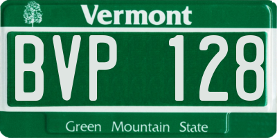 VT license plate BVP128