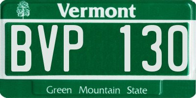 VT license plate BVP130