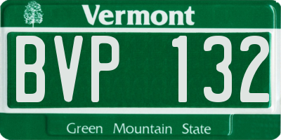 VT license plate BVP132