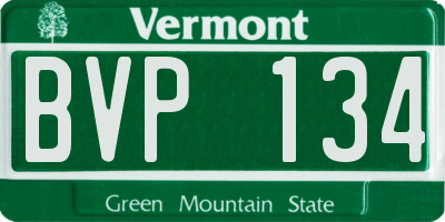 VT license plate BVP134