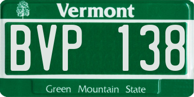 VT license plate BVP138