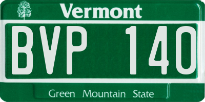VT license plate BVP140