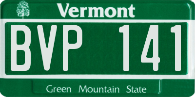 VT license plate BVP141