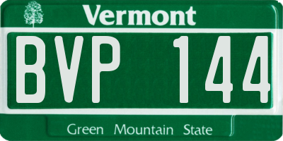 VT license plate BVP144