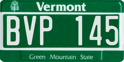 VT license plate BVP145