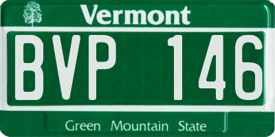 VT license plate BVP146