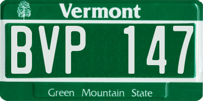 VT license plate BVP147