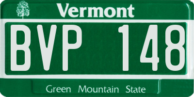 VT license plate BVP148