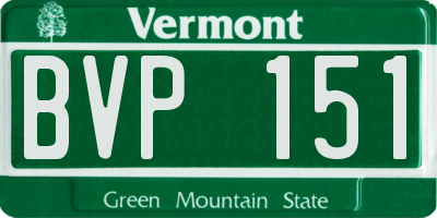 VT license plate BVP151