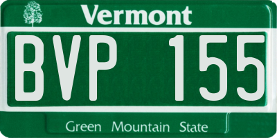 VT license plate BVP155