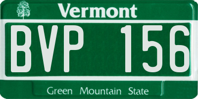 VT license plate BVP156