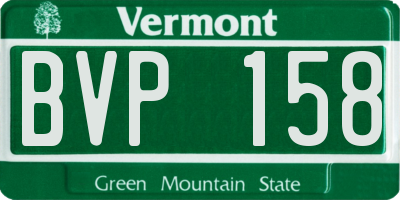 VT license plate BVP158