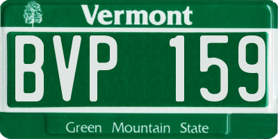 VT license plate BVP159