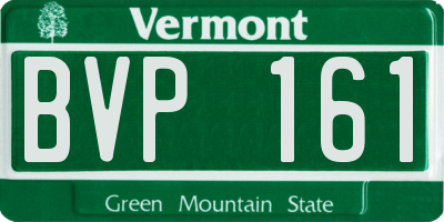 VT license plate BVP161
