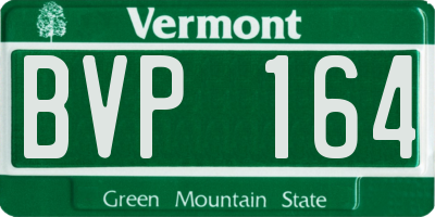 VT license plate BVP164