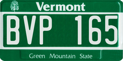 VT license plate BVP165