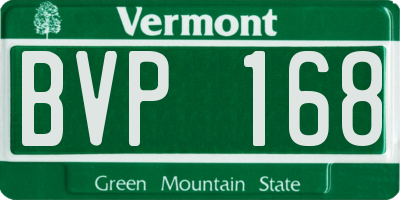 VT license plate BVP168