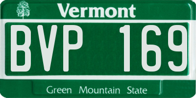 VT license plate BVP169