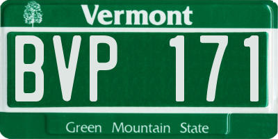 VT license plate BVP171