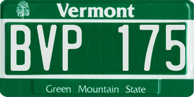 VT license plate BVP175