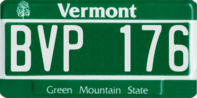 VT license plate BVP176