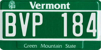 VT license plate BVP184