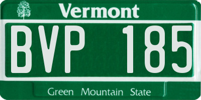 VT license plate BVP185