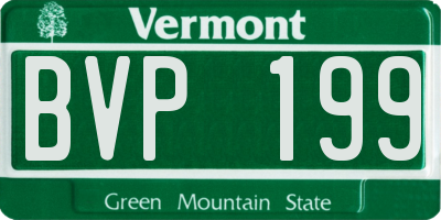 VT license plate BVP199