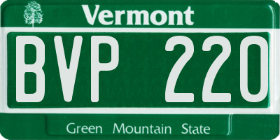 VT license plate BVP220