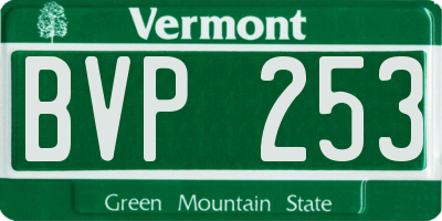 VT license plate BVP253