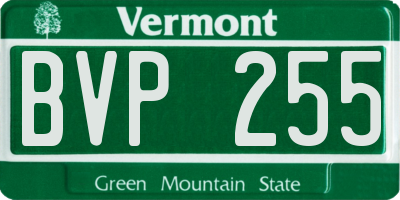 VT license plate BVP255