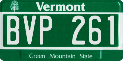 VT license plate BVP261