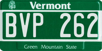 VT license plate BVP262